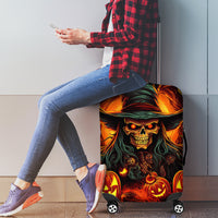 Witch Skull Luggage Cover Witches With Hitches - Wonder Print Shop