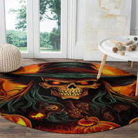 Witch Skull Round Carpet Witches With Hitches