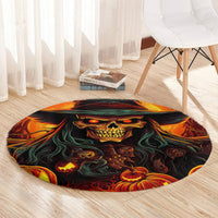 Witch Skull Round Carpet Witches With Hitches