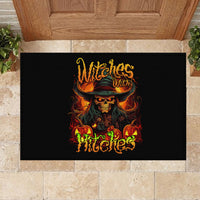 Witch Skull Rubber Doormat Witches With Hitches - Wonder Print Shop