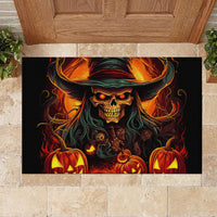 Witch Skull Rubber Doormat Witches With Hitches - Wonder Print Shop