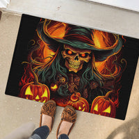 Witch Skull Rubber Doormat Witches With Hitches - Wonder Print Shop