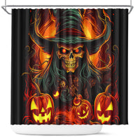 Witch Skull Shower Curtain Witches With Hitches