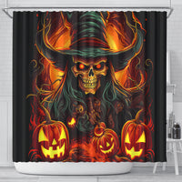 Witch Skull Shower Curtain Witches With Hitches