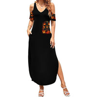 Witch Skull Summer Maxi Dress Witches With Hitches - Wonder Print Shop