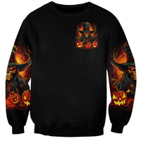 Witch Skull Sweatshirt Witches With Hitches - Wonder Print Shop
