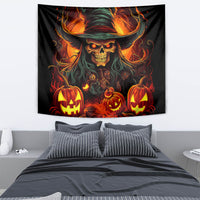 Witch Skull Tapestry Witches With Hitches - Wonder Print Shop