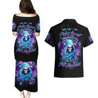Fairy Skull Couples Matching Puletasi and Hawaiian Shirt Once Upon A Time I Was Sweet And Innocent And Then Shit Happens - Wonder Print Shop