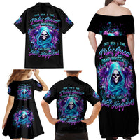 Fairy Skull Family Matching Off Shoulder Maxi Dress and Hawaiian Shirt Once Upon A Time I Was Sweet And Innocent And Then Shit Happens - Wonder Print Shop