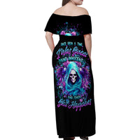 Fairy Skull Family Matching Off Shoulder Maxi Dress and Hawaiian Shirt Once Upon A Time I Was Sweet And Innocent And Then Shit Happens - Wonder Print Shop