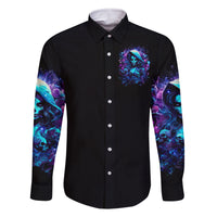 Witch Skull Family Matching Off Shoulder Short Dress and Hawaiian Shirt I Was Born With My Heart On My Sleeve A Fire In My Soul And Amout Can't Control - Wonder Print Shop