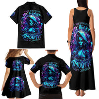 Witch Skull Family Matching Tank Maxi Dress and Hawaiian Shirt I Was Born With My Heart On My Sleeve A Fire In My Soul And Amout Can't Control - Wonder Print Shop