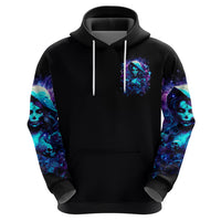 Witch Skull Zip Hoodie I Was Born With My Heart On My Sleeve A Fire In My Soul And Amout Can't Control - Wonder Print Shop