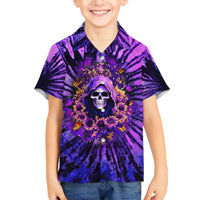 Sunflower Skull Family Matching Long Sleeve Bodycon Dress and Hawaiian Shirt The Good Girl In Me Got Tired Of The Bullshit - Wonder Print Shop