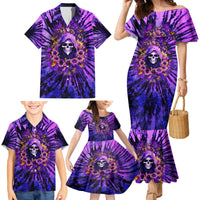 Sunflower Skull Family Matching Mermaid Dress and Hawaiian Shirt The Good Girl In Me Got Tired Of The Bullshit - Wonder Print Shop