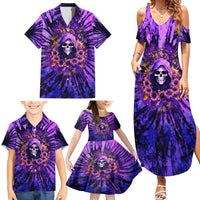 Sunflower Skull Family Matching Summer Maxi Dress and Hawaiian Shirt The Good Girl In Me Got Tired Of The Bullshit - Wonder Print Shop