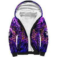 Sunflower Skull Sherpa Hoodie The Good Girl In Me Got Tired Of The Bullshit - Wonder Print Shop