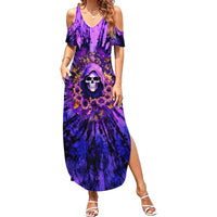 Sunflower Skull Summer Maxi Dress The Good Girl In Me Got Tired Of The Bullshit - Wonder Print Shop