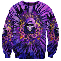 Sunflower Skull Sweatshirt The Good Girl In Me Got Tired Of The Bullshit - Wonder Print Shop