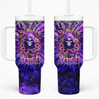 Sunflower Skull Tumbler With Handle The Good Girl In Me Got Tired Of The Bullshit - Wonder Print Shop