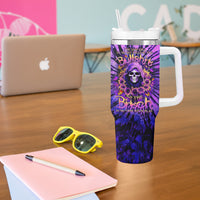 Sunflower Skull Tumbler With Handle The Good Girl In Me Got Tired Of The Bullshit - Wonder Print Shop