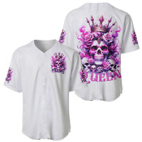 Rose Skull Baseball Jersey Queen Skull - Wonder Print Shop