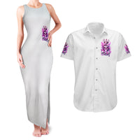 Rose Skull Couples Matching Tank Maxi Dress and Hawaiian Shirt Queen Skull - Wonder Print Shop