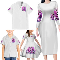 Rose Skull Family Matching Long Sleeve Bodycon Dress and Hawaiian Shirt Queen Skull - Wonder Print Shop