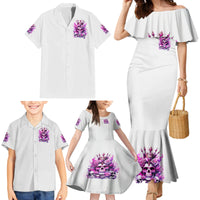 Rose Skull Family Matching Mermaid Dress and Hawaiian Shirt Queen Skull - Wonder Print Shop