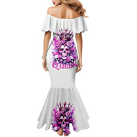 Rose Skull Family Matching Mermaid Dress and Hawaiian Shirt Queen Skull - Wonder Print Shop