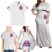 Rose Skull Family Matching Off Shoulder Maxi Dress and Hawaiian Shirt Queen Skull - Wonder Print Shop