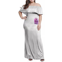 Rose Skull Family Matching Off Shoulder Maxi Dress and Hawaiian Shirt Queen Skull - Wonder Print Shop