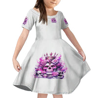 Rose Skull Family Matching Short Sleeve Bodycon Dress and Hawaiian Shirt Queen Skull - Wonder Print Shop