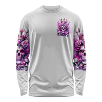 Rose Skull Long Sleeve Shirt Queen Skull - Wonder Print Shop