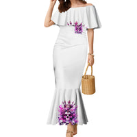 Rose Skull Mermaid Dress Queen Skull - Wonder Print Shop