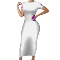 Rose Skull Short Sleeve Bodycon Dress Queen Skull - Wonder Print Shop