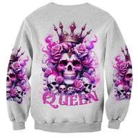 Rose Skull Sweatshirt Queen Skull - Wonder Print Shop