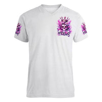 Rose Skull Women V Neck T Shirt Queen Skull - Wonder Print Shop