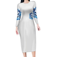 Rose Skull Family Matching Long Sleeve Bodycon Dress and Hawaiian Shirt King Skull - Wonder Print Shop