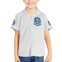 Rose Skull Family Matching Puletasi and Hawaiian Shirt King Skull - Wonder Print Shop