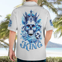 Rose Skull Hawaiian Shirt King Skull - Wonder Print Shop