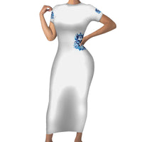 Rose Skull Short Sleeve Bodycon Dress King Skull - Wonder Print Shop