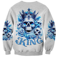 Rose Skull Sweatshirt King Skull - Wonder Print Shop