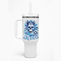 Rose Skull Tumbler With Handle King Skull - Wonder Print Shop