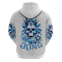Rose Skull Zip Hoodie King Skull - Wonder Print Shop