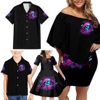 Witch Skull Family Matching Off Shoulder Short Dress and Hawaiian Shirt The Good Girl In Me Got Tired Of The Bullshit - Wonder Print Shop