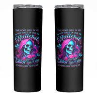 Witch Skull Skinny Tumbler The Good Girl In Me Got Tired Of The Bullshit - Wonder Print Shop