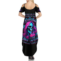 Witch Skull Summer Maxi Dress The Good Girl In Me Got Tired Of The Bullshit - Wonder Print Shop