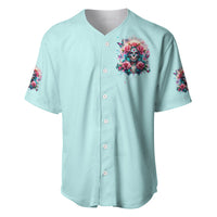 Rose Skull Baseball Jersey The Good Girl In Me Got Tired Of The Bullshit - Wonder Print Shop