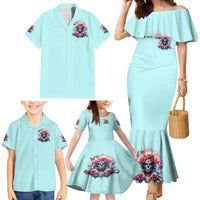 Rose Skull Family Matching Mermaid Dress and Hawaiian Shirt The Good Girl In Me Got Tired Of The Bullshit - Wonder Print Shop